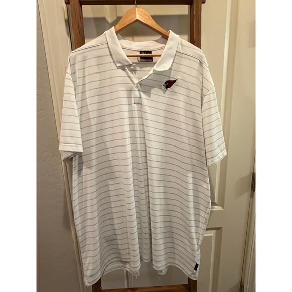 Nike Other - Nike Golf- White Striped Arizona Cardinals Polo- 3xl